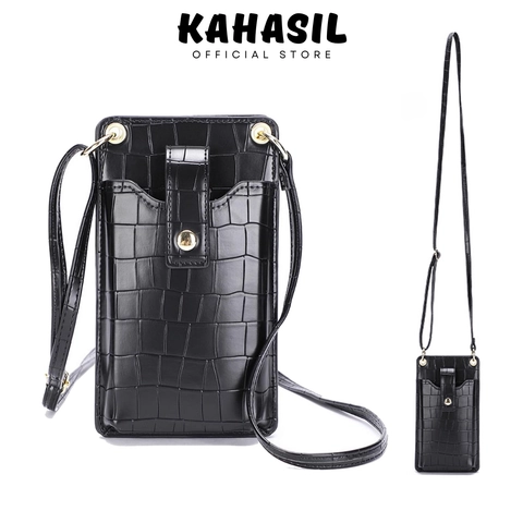 KAHASIL - Tas Dompet Hp Wanita Selempang Bahan Kulit PU Leather Premium KHPCKT01